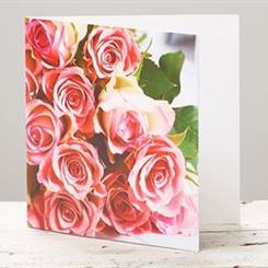 PINK ROSE GREETING CARD