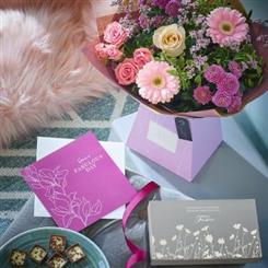      A BOUQUET CHOCOLATES AND CARD florist choice
