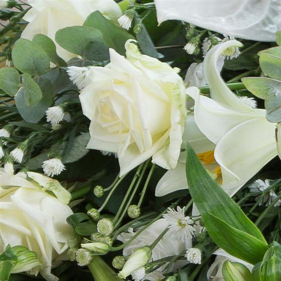 Contemporary White Sheaf - Funeral Flowers St Neots